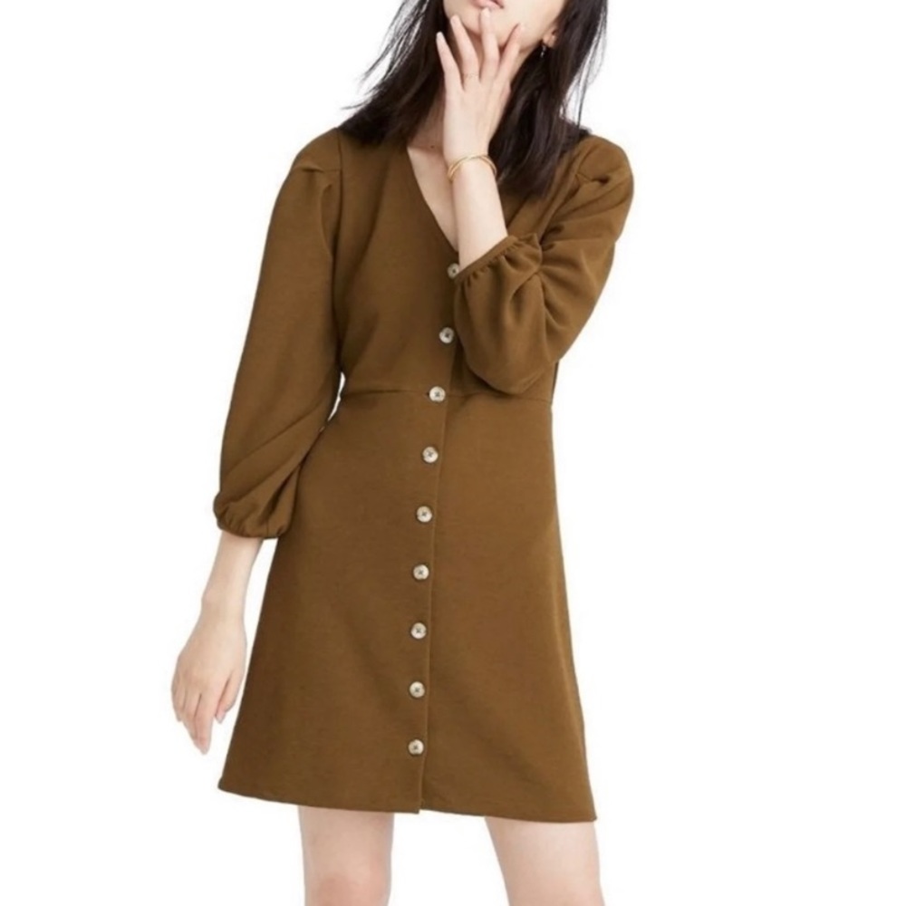 Madewell Texture & Thread Crepe Button Front Dress